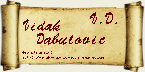 Vidak Dabulović vizit kartica